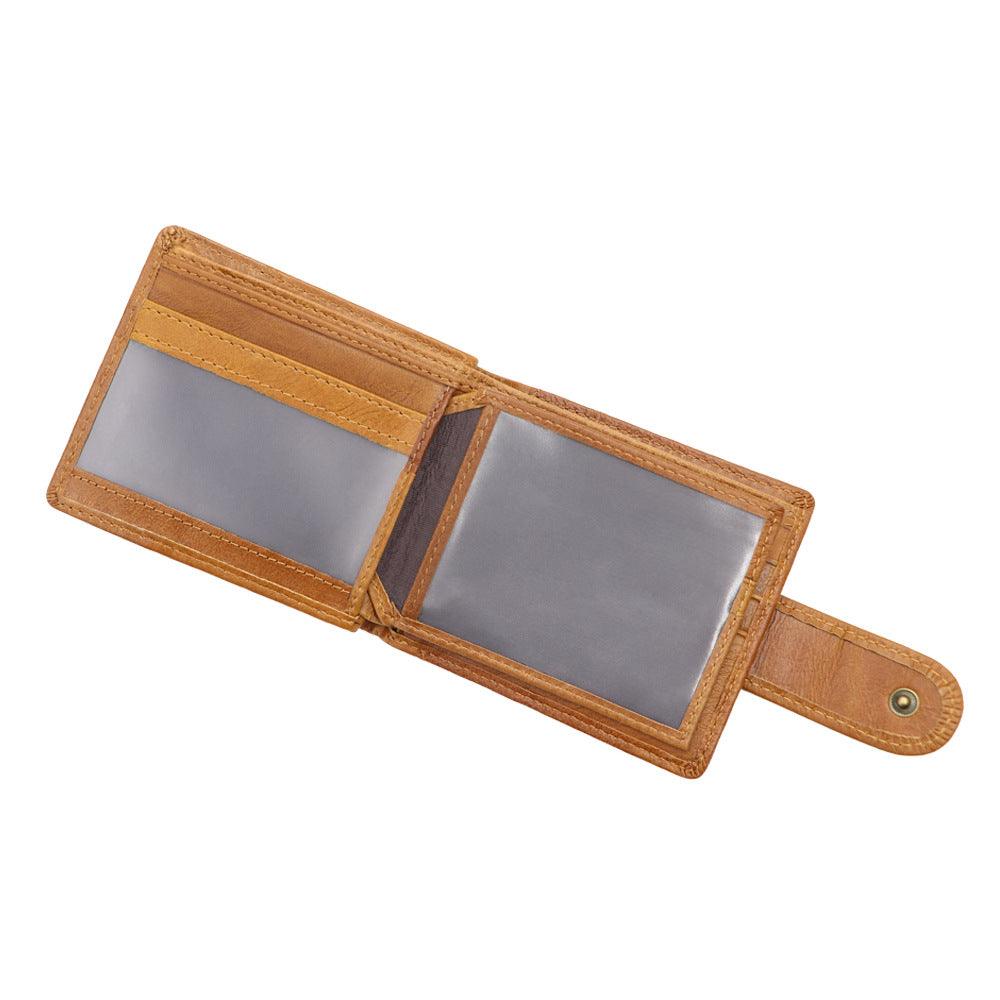 Eagle Hand-Polished Men's High-End Wallet Made from First Layer Cowhide