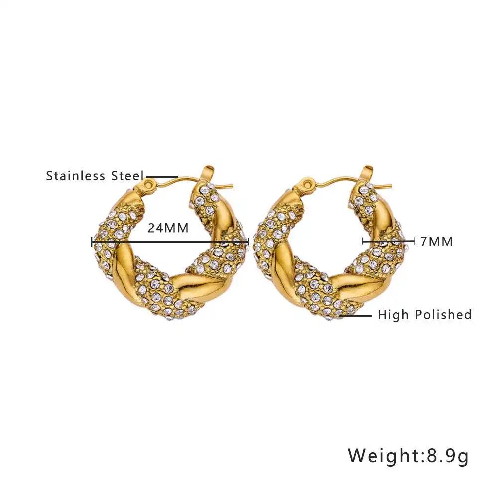 Ear Studs: Embrace Elegance w/ Simple & Light Luxury Zircon Ear Studs.