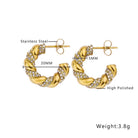 Ear Studs: Embrace Elegance w/ Simple & Light Luxury Zircon Ear Studs.