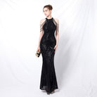 Elegant Backless Sequin Evening Dress for Women, Perfect for Parties and Long-lasting Wear at an Affordable Price