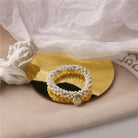 Elegant Headband Pearl Crystal Hair Tie Women