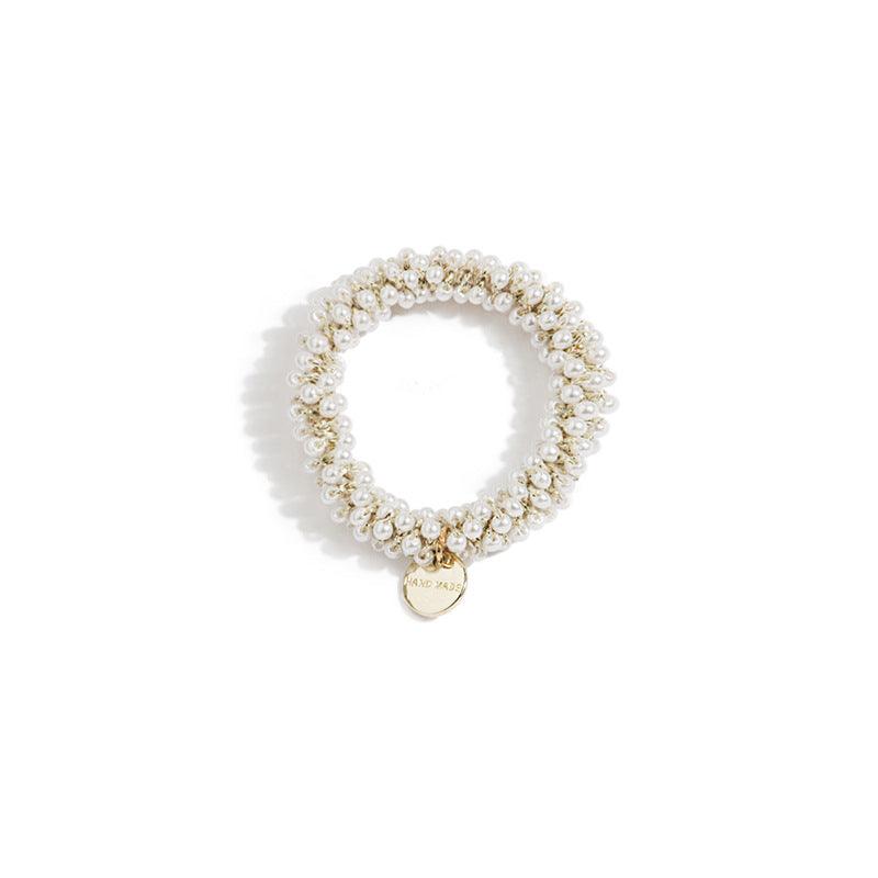 Elegant Headband Pearl Crystal Hair Tie Women