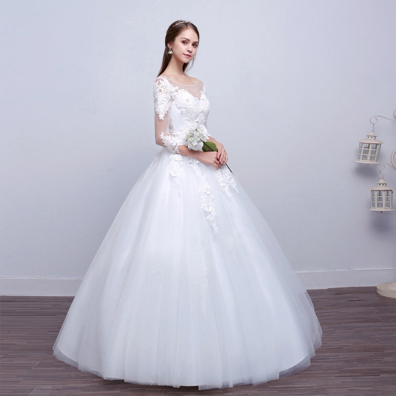 Elegant Slim-fit Wedding Dress with New Shoulder Design