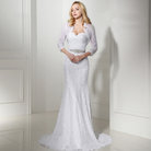 Elegant White Lace Mermaid Wedding Dresses by ANJURUISI, Vintage Boho Bridal Gowns with Jacket at Affordable Prices.