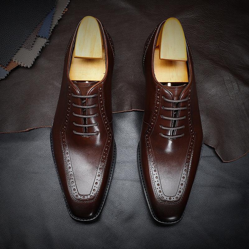 Elevate Your Style: Oxford Men's Formal Dress Shoes in Luxurious Leather.