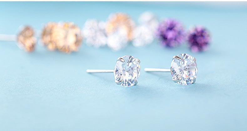 Elevate special moments with these Sterling Silver Stud Earrings, a fine jewelry gift designed for women, perfect for weddings and cherished occasions.