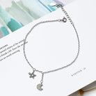 Elevate your style with our Fashion Jewelry Fine Asymmetric Star and Moon Bracelet for women.