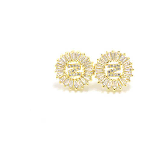 Elevate your style with our Fashion Letter Earrings – chic gold studs for women's trendy and elegant jewelry.