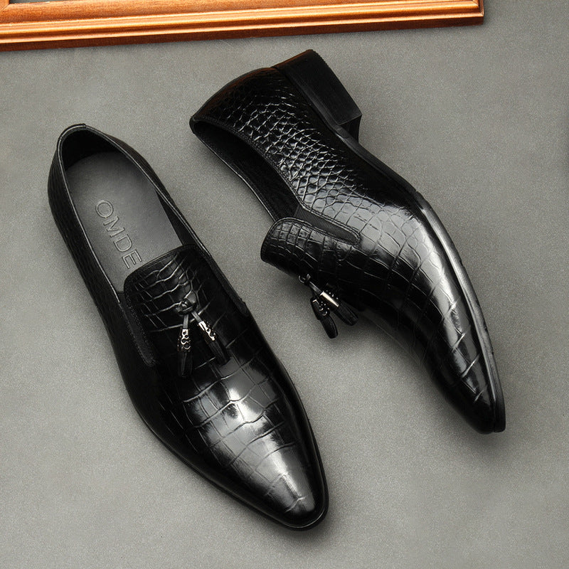 Elevate your style with our Genuine Leather Pointed Toe Formal Business Dress Shoes for Men.