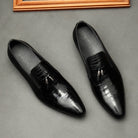 Elevate your style with our Genuine Leather Pointed Toe Formal Business Dress Shoes for Men.