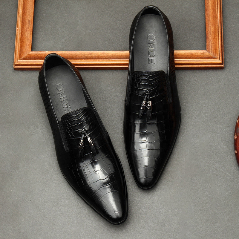 Elevate your style with our Genuine Leather Pointed Toe Formal Business Dress Shoes for Men.