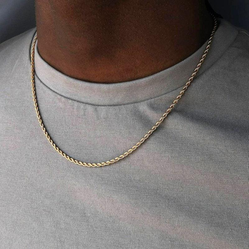 Elevate your style with our unisex Figaro Cuban Chain Necklace, a timeless jewelry piece for men and women.