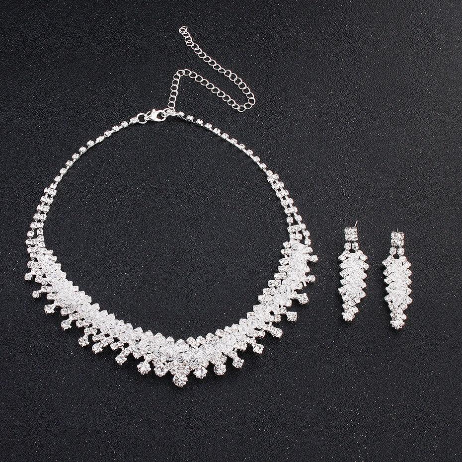 Elevate your wedding look with our exquisite jewelry set, designed to add timeless elegance to your special day.