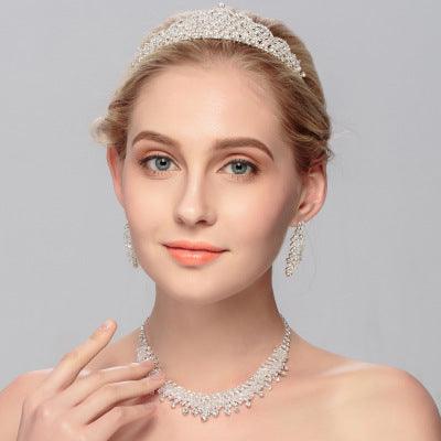 Elevate your wedding look with our exquisite jewelry set, designed to add timeless elegance to your special day.