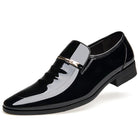 Elevated formal leather shoes for men with discreet height augmentation.