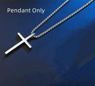 Embrace simplicity with our Smooth Titanium Cross Pendant, perfect for both men and women.