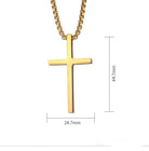 Embrace simplicity with our Smooth Titanium Cross Pendant, perfect for both men and women.