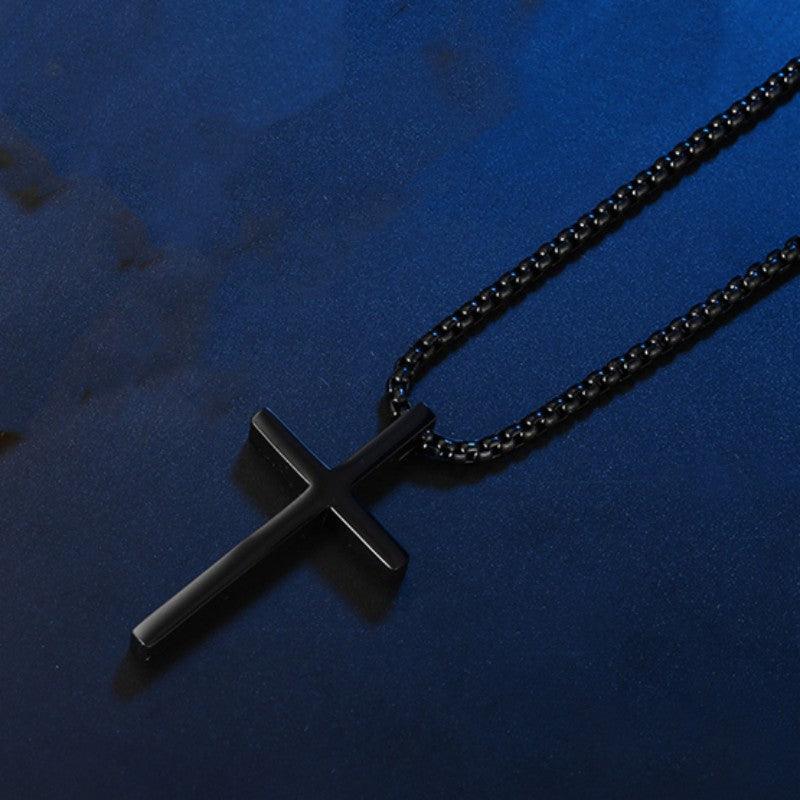 Embrace simplicity with our Smooth Titanium Cross Pendant, perfect for both men and women.