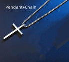 Embrace simplicity with our Smooth Titanium Cross Pendant, perfect for both men and women.