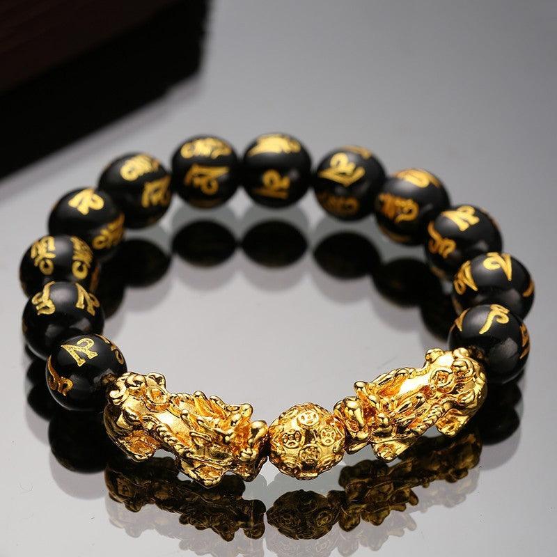 Embrace the spirit of Vietnam with our Sand Gold Brave Bracelet, a unisex piece featuring obsidian for a touch of exotic elegance.