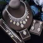 Embrace timeless elegance with our Women's Fashion Vintage Wedding Necklace and Earrings Jewelry Set.