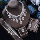 Embrace timeless elegance with our Women's Fashion Vintage Wedding Necklace and Earrings Jewelry Set.