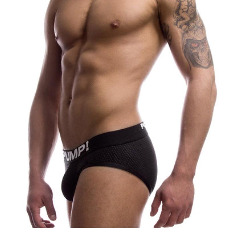 Enhance your comfort and style with our Black And White Briefs Men's Cotton Mesh Underwear.