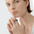 Enhance your style with our Sterling Silver Black Dragon Ring, a distinctive jewelry gift for men and women.