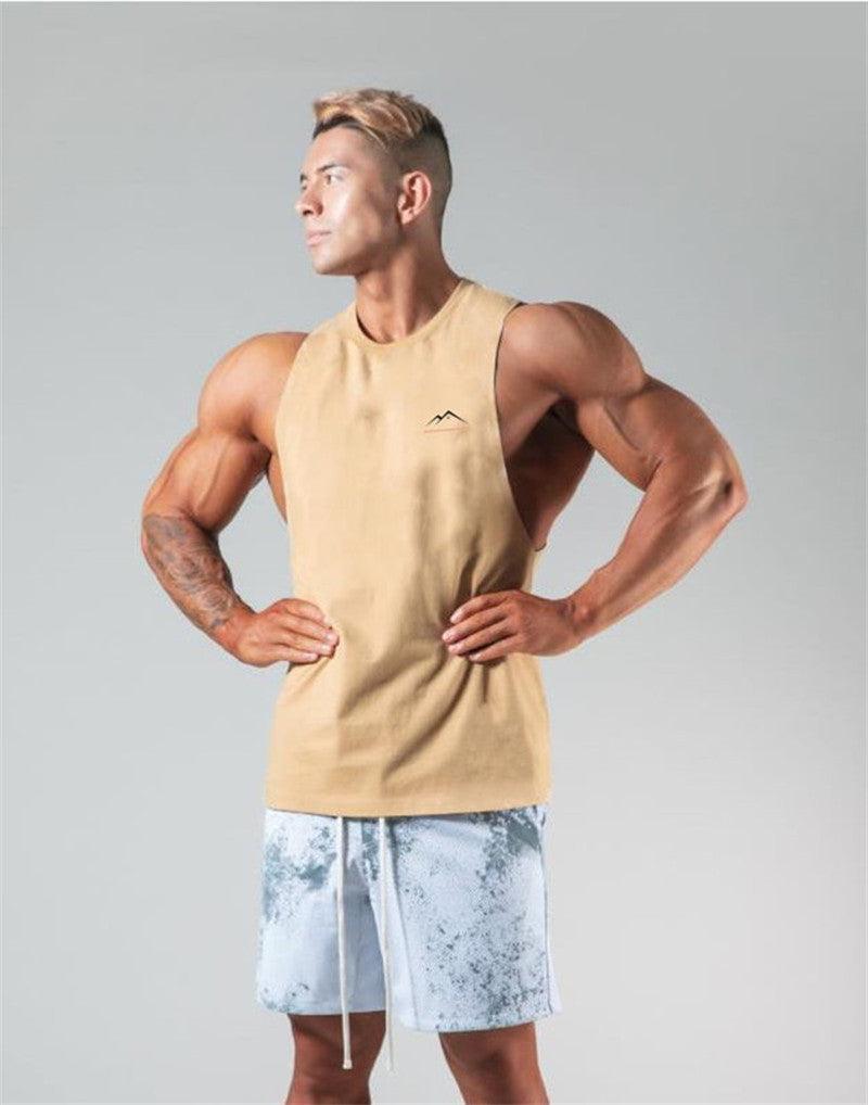 European And American Fitness Sports And Leisure Clothes Short-sleeved Men