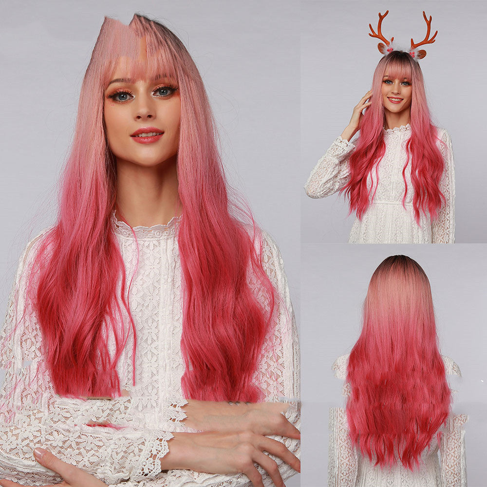 European And American Style Synthetic Wigs Straight Bangs