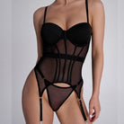 European And American Summer Mesh Transparent Body-shaping Corsets Suit