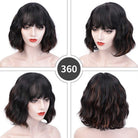 European And American Wigs Black Ladies Short Curly Hair Wig Set