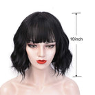 European And American Wigs Black Ladies Short Curly Hair Wig Set