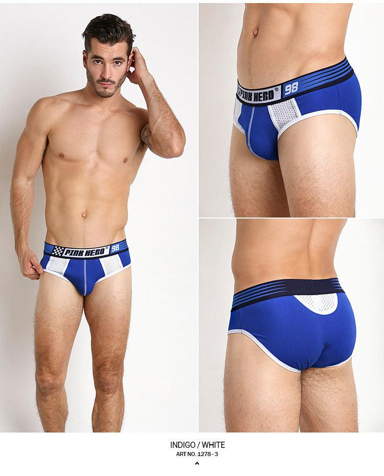 Experience ultimate comfort and breathability with our Men's Underwear Wholesale Sports Briefs.