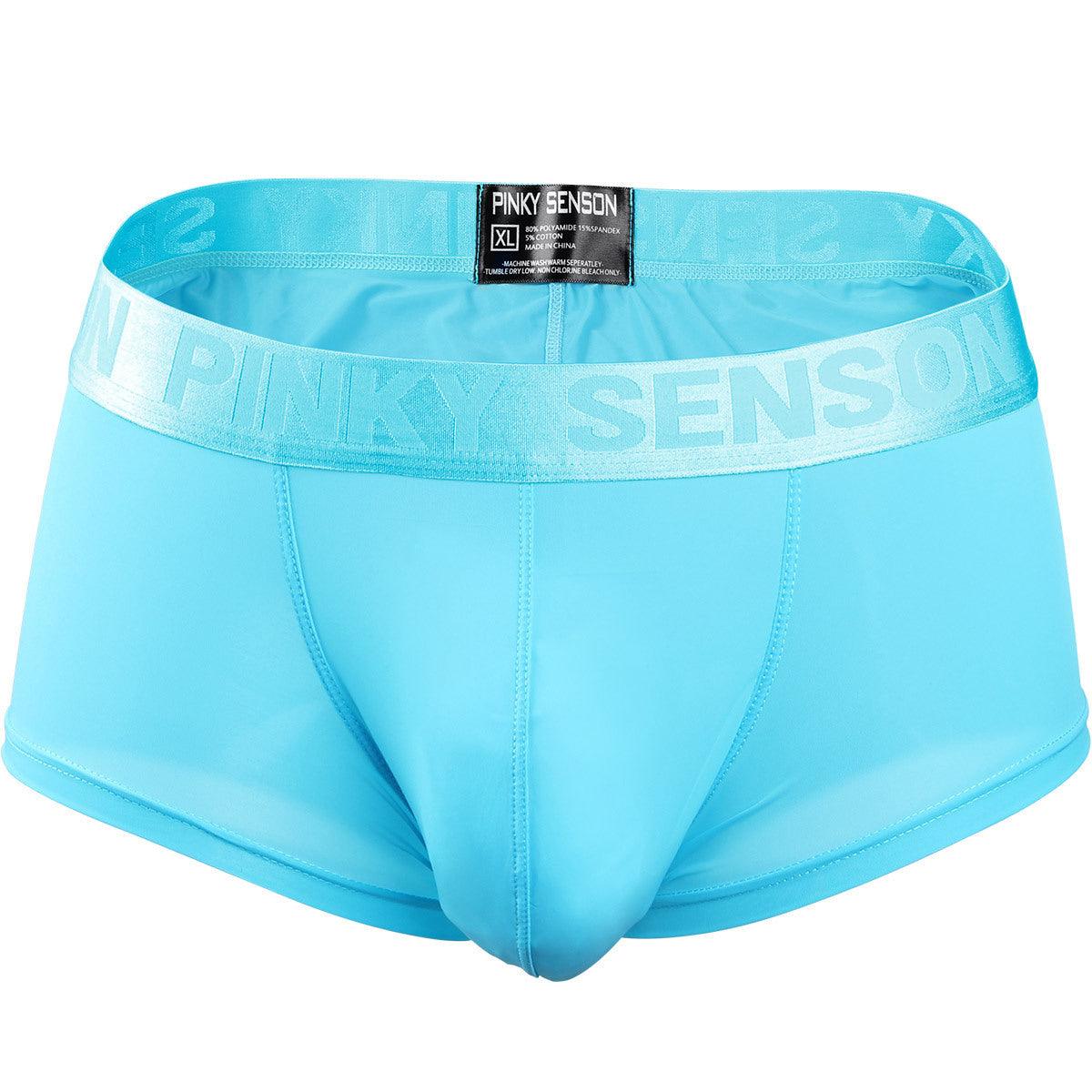 Experience ultimate comfort and sexiness with our men's nylon ice silk boxer briefs, boasting a wide rubber band and low waist design.