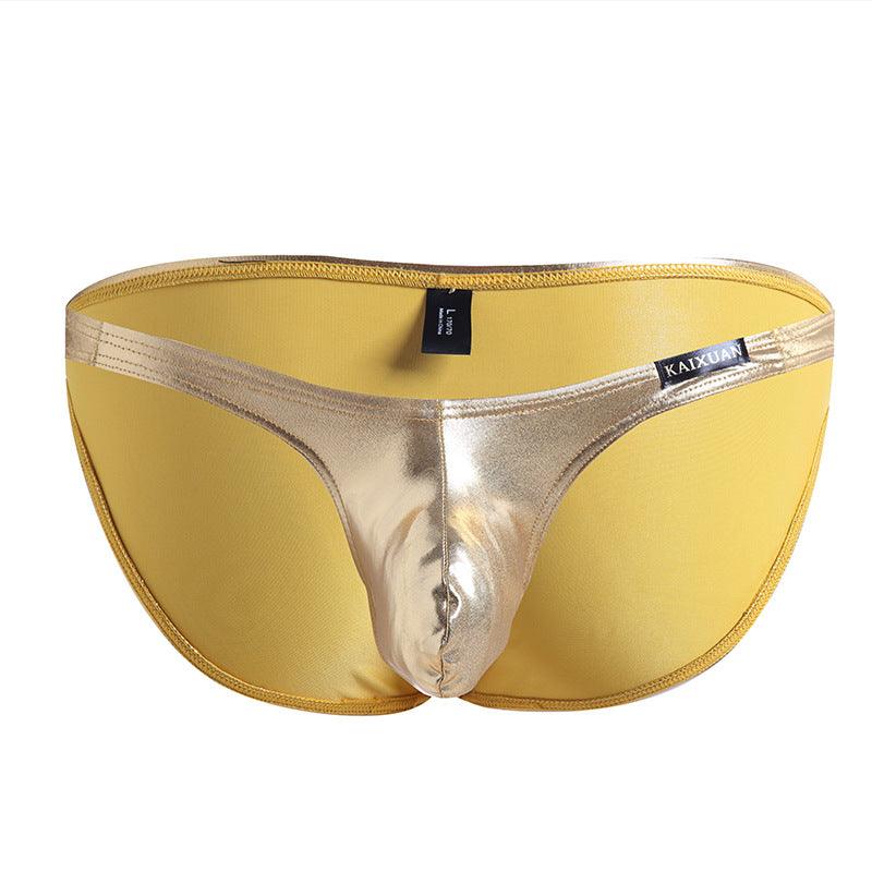 Experience ultimate comfort and style with our Men's Faux Leather Underwear.