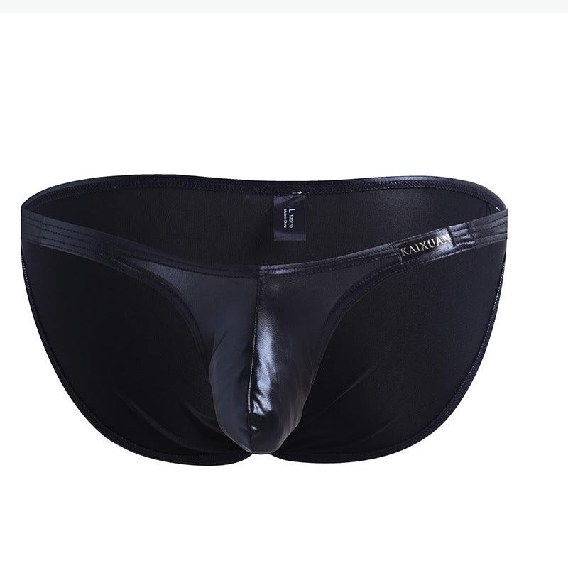 Experience ultimate comfort and style with our Men's Faux Leather Underwear.