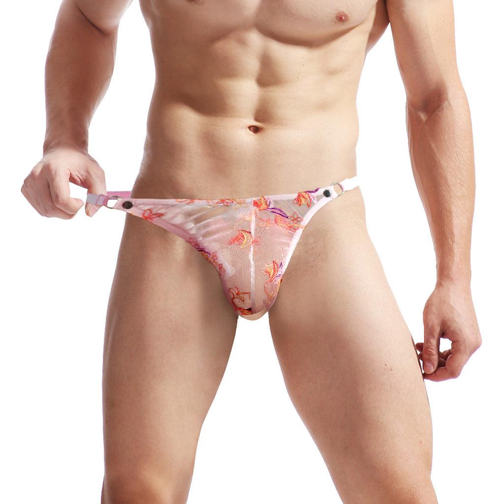 Experience ultimate comfort and style with our Men's Phoenix Lace T-back Underwear.