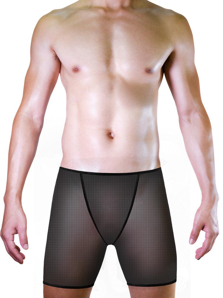 Experience ultimate comfort and style with our Men's Sexy Fine Mesh Big Boxer Underwear.