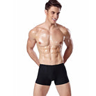 Experience ultimate comfort with our Men's Ice Silk Seamless Boxer Underwear.