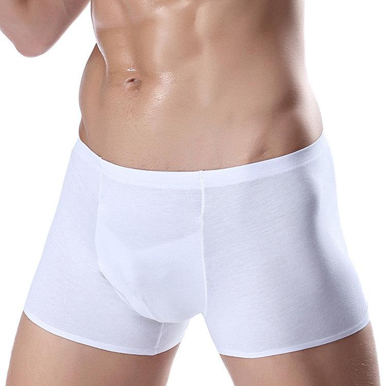 Experience ultimate comfort with our Men's Ice Silk Seamless Boxer Underwear.