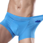 Experience ultimate comfort with our Men's Ice Silk Seamless Boxer Underwear.