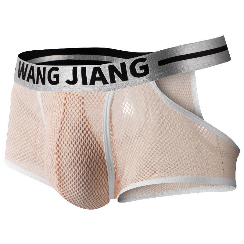 Experience ultimate comfort with our men's low waist underwear, crafted from breathable ice silk mesh for a stretchy, comfortable fit.