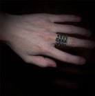 Explore creativity in fashion with our Rib Alloy Bone Ring for men, a unique and stylish jewelry piece.