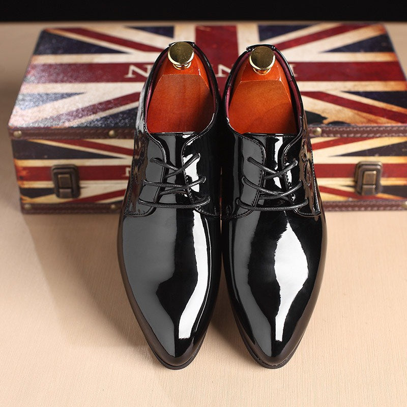 Exquisite Elegance: Premium Leather Men's Business Casual Dress Shoes.