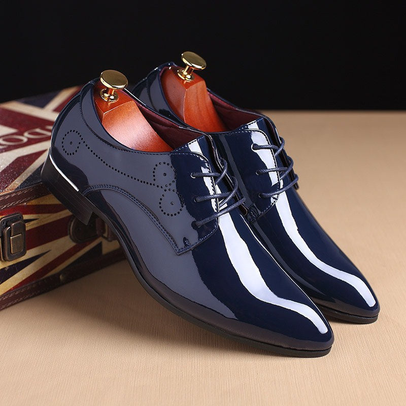 Exquisite Elegance: Premium Leather Men's Business Casual Dress Shoes.