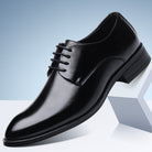 Exquisite men's black tie business dress shoes, handcrafted in premium leather, direct from the factory.