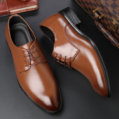 Exquisite men's black tie business dress shoes, handcrafted in premium leather, direct from the factory.