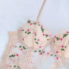 Fancy Lingerie Woman Floral Embroidery Set Und