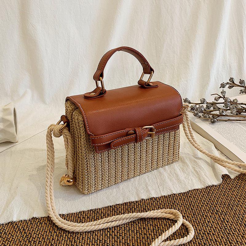 Fashion Box Rattan Women Handbags Wicker